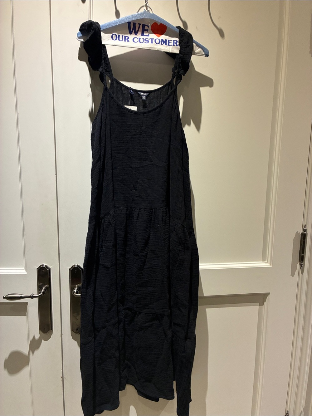 NWT Buffalo David Bitton Black Gauze Tiered Ruffle Sundress Medium ⭐️